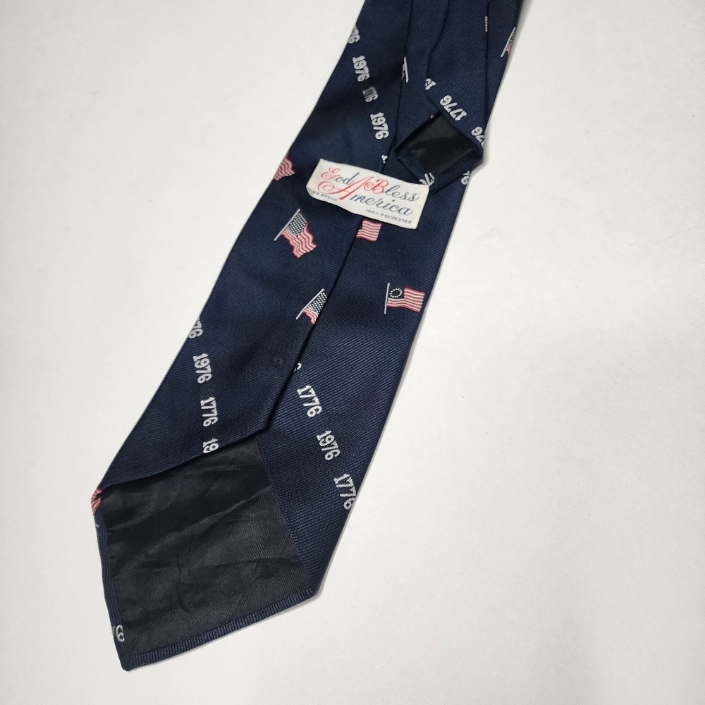 1976 Bicentennial Tie Vintage Flag Patriotic Election Tie - Picture 5 of 5